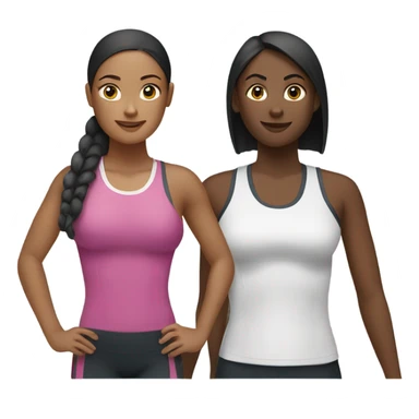 2 woman in sportswear talking sticker