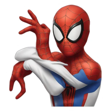 Spider man with a White and red suit sticker