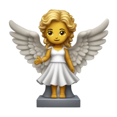 Coquette light academia angel statue sticker