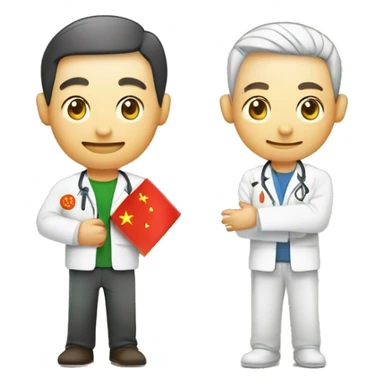 chiropractic and traditional chinese medicine - fusion concept. keep it simple but include both eastern and western health elements sticker