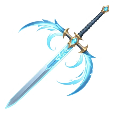 wind elemental sword object icon, elegant fantasy sword, swirling wind aura around the blade, light blue glow, floating air particles, 3D cartoon, mobile game icon style, centered, clean background, soft shadow, no text, no watermark
 sticker