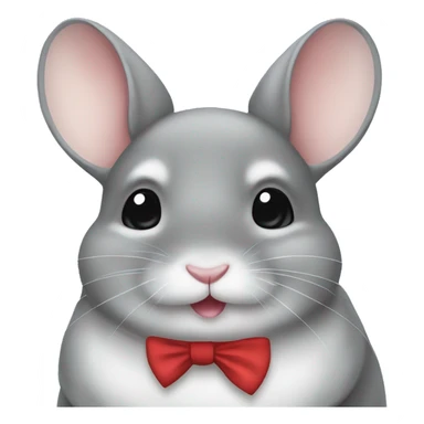 Chinchilla with bow  sticker