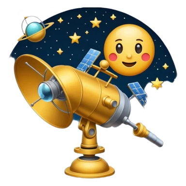 satellite qui observe plein d'étoiles sticker