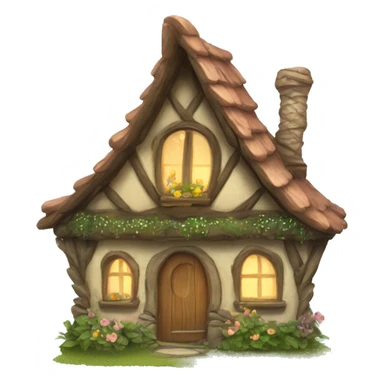  A fairy cottage house sticker