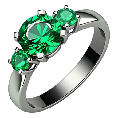 glitter esmerald married ring sticker