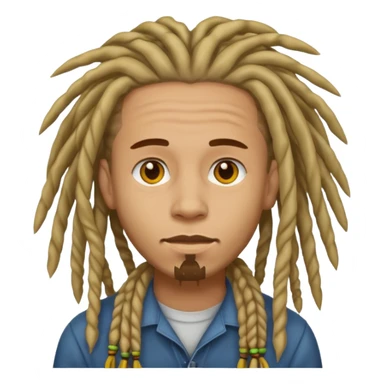 man light skin with dread  sticker