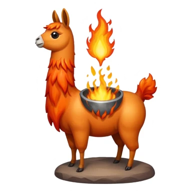 Un cucharón con una llama de fuego por debajo sticker