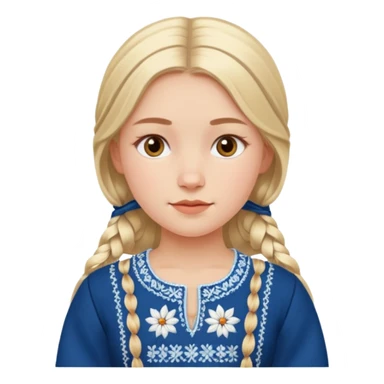 scandinavian girl with scandinavian clothes sticker