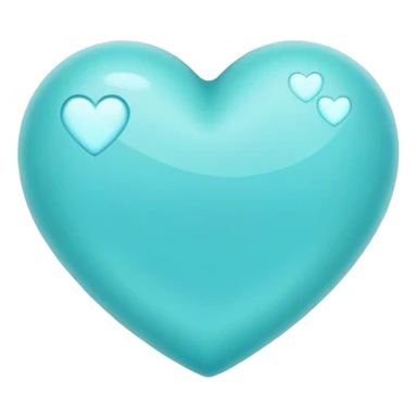Aqua color heart sticker