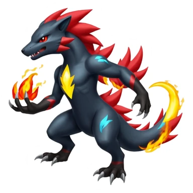  Shiny Zoroark-Salandit-Zekrom-fusion sticker