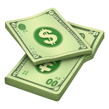 single cash bill sticker