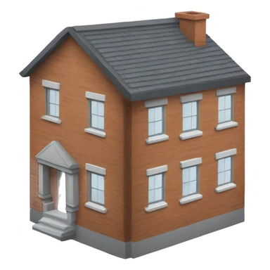 house made of bricks, with dark grey windows and grey flat roof sticker