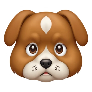 dog sitting with a pout on face sticker