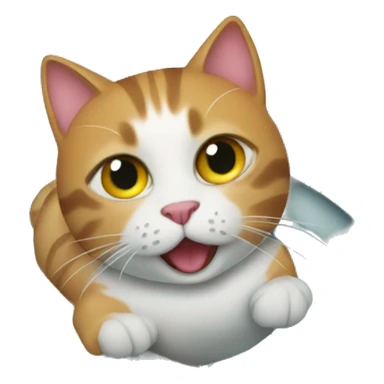 cat going tubing sticker