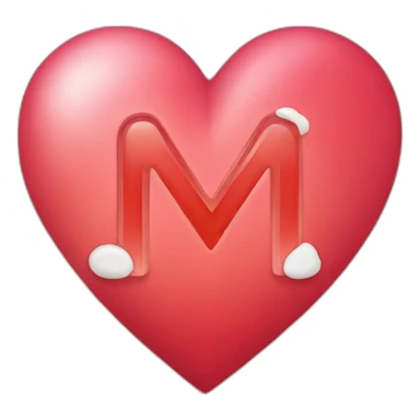 Heart with the letter M+E in it sticker