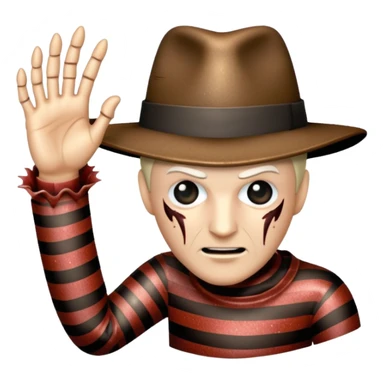 glitter claw freddy krueger sticker