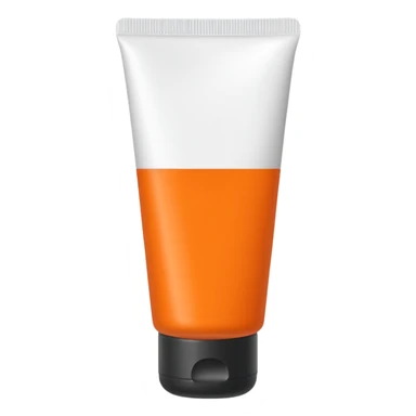 Orange tube type lotion sticker