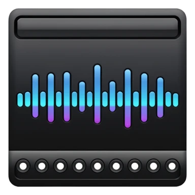 full black audio spectrum sticker