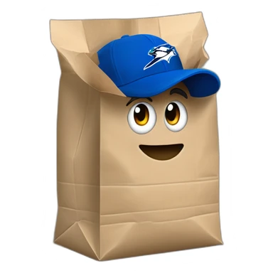 Toronto bluejays fan with a paper bag on his head sticker