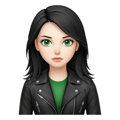Biker Girl
Black Long Hair
Green Eyes sticker
