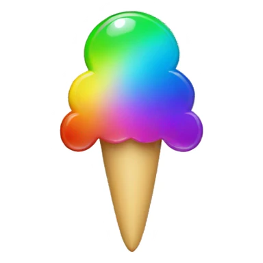 A rainbow glossy pushpin sticker
