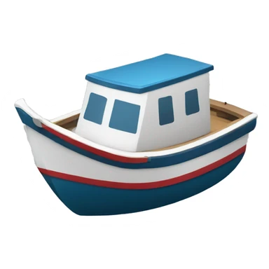 Small boat for canal cruise sticker