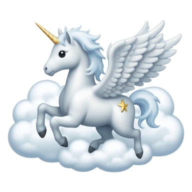 Pegasus made out of  Cloud  sticker