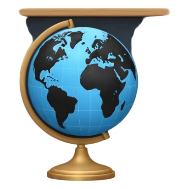 globe on an empty chalkboard sticker