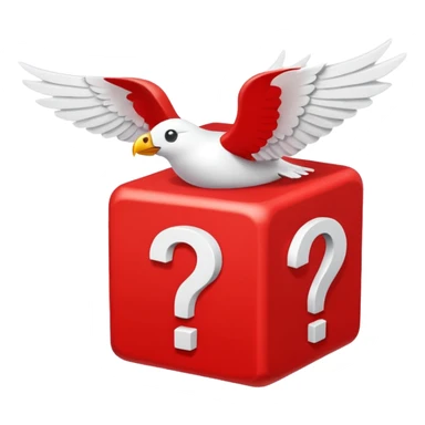 red being the block itself while the white parts are the question marks which are used in all of the lucky blocks, corners, and face. It has 2 white wings on each side sticker