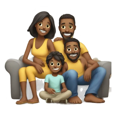 happy family indoors moments sticker