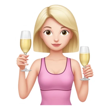 pink pilates princess prosecco sticker