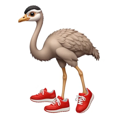  ostrich-in-red sneakers sticker