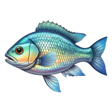 River fish perch sticker