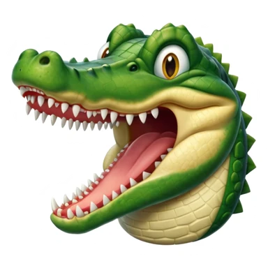 an alligator opening its mouth in a dentist's office sticker