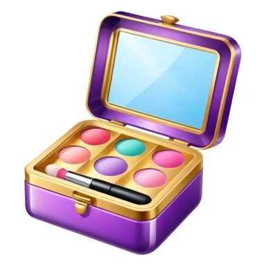 five cosmetic products in jewel box sticker