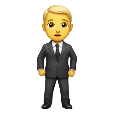 white newborn in business costume sticker