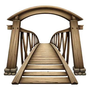Old Japanese wooden bridge sticker