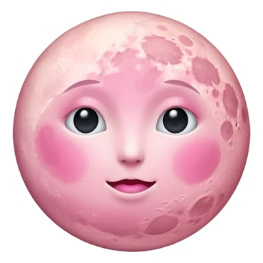 light pink moon sticker