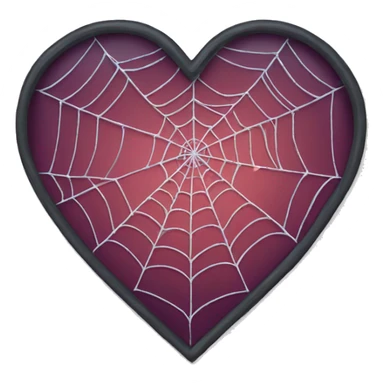 spiderweb heart  sticker