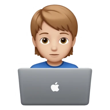 Kid with laptop sticker