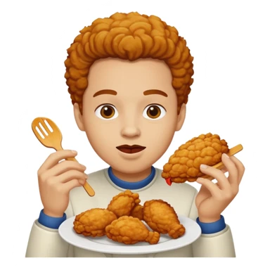 Fried chicken eating  sticker