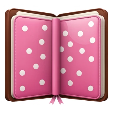 pink and brown polka dot file book sticker