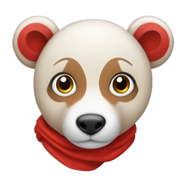 Osito Con Bufanda Roja  sticker