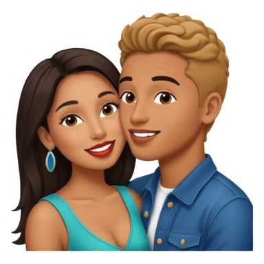 Internet celebrity relationship news! Breaking! Peruvian singer Tefi Valenzuela Peru Instagram Model kissing Josh King Madrid sticker