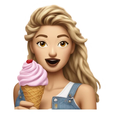 gigi hadid eating ice cream sticker