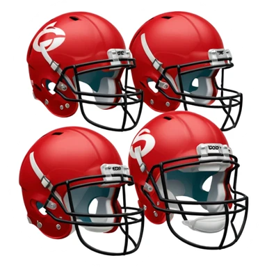 college football players helmets red  sticker
