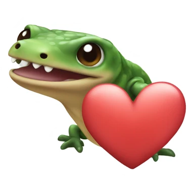 Salamander happy sending a heart sticker