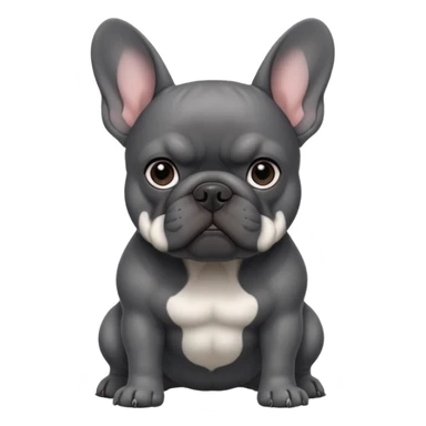 Dark grey French bulldog  sticker