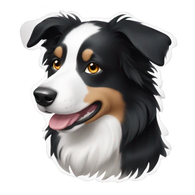 Black and whiteBorder collie dog sticker