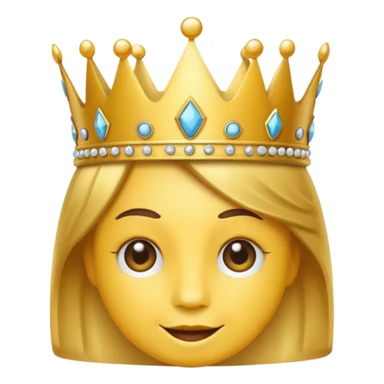 Wink emoji with crown sticker